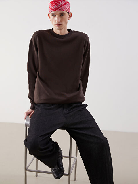 LCW ECO Bisiklet Yaka Erkek Sweatshirt - W5CY24Z8-CT9