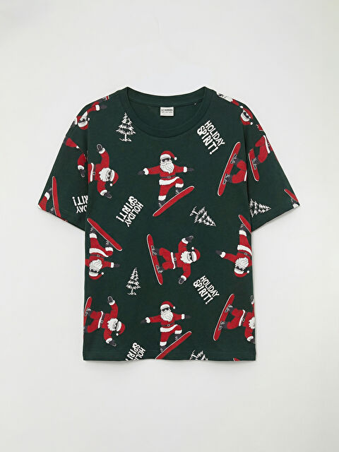 LCW Kids Yılbaşı Temalı Erkek Çocuk Tişört - W5DB20Z4-LRR
