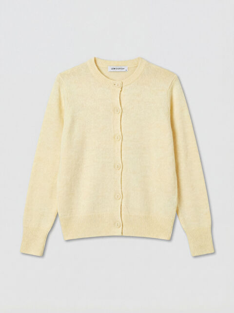 LCW EVERYDAY Crew Neck Women Sweater Cardigan - W5DD44Z8-CT1