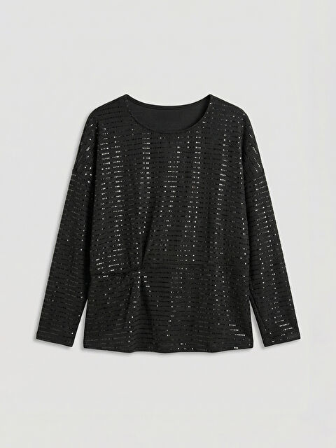 LCWAIKIKI Basic Жена Черно Тениска - W5DD81Z8-CVL