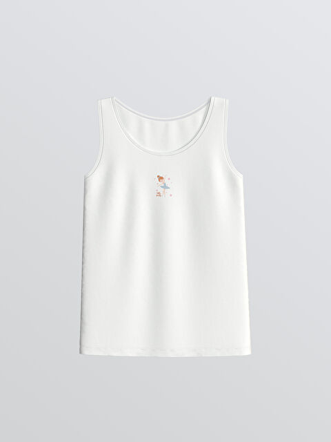 LCW Kids Baskılı Pamuklu Kız Çocuk Atlet - W5DN15Z4-FDU