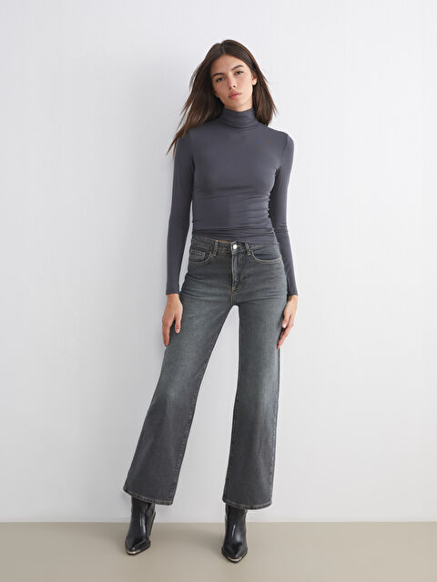 LCW Jeans Wideleg Kadın Jean Pantolon - W5DN79Z8-GRD