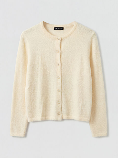 LCW Modest Crew Neck Women's Knitwear Cardigan - W5DO15Z8-FDU