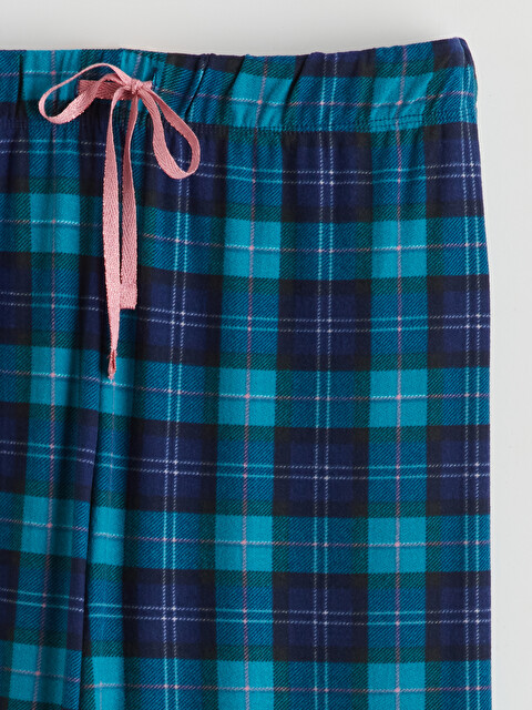 LCW DREAM Collared Neck Plaid Women's Pyjama Set - W5DR69Z8-LLA