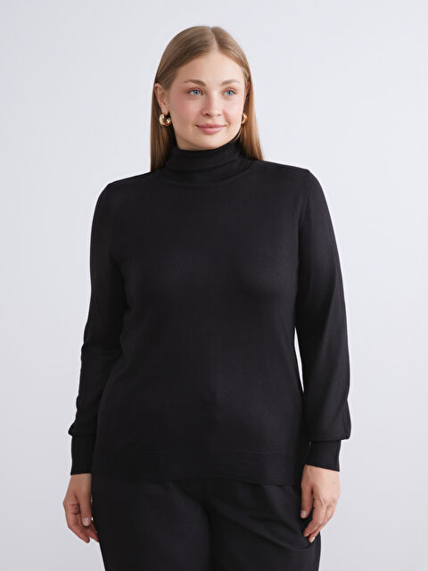 LCWAIKIKI Classic Balıkçı Yaka Kadın Triko Kazak - W5DS54Z8-CVL