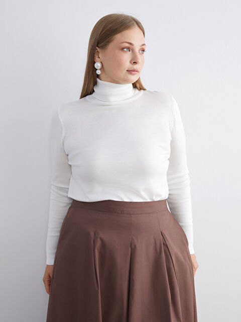 LCWAIKIKI Classic Balıkçı Yaka Kadın Triko Kazak - W5DS54Z8-R9J