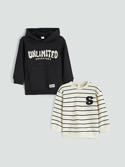 LCW Kids Long Sleeve Boys' Sweatshirt 2 Pack - W5EA57Z1-CVL