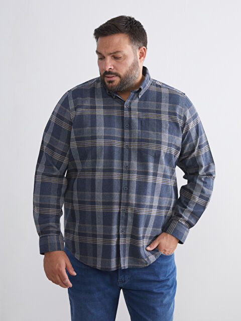 LCWAIKIKI Classic Regular Fit Uzun Kollu Gabardin Erkek Gömlek - W5EF65Z8-LN6