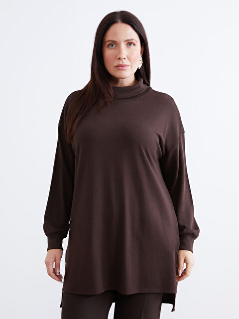 LCWAIKIKI Basic Balıkçı Yaka Oversize Kadın Tunik - W5EF71Z8-YH8