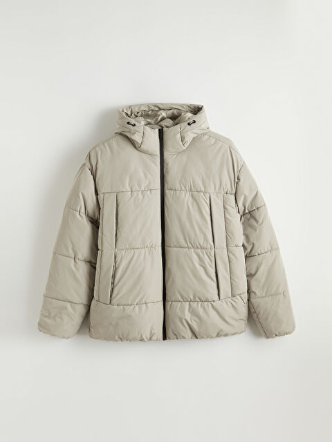 LCW Vision Χαλαρή Εφαρμογή Ανδρικό Φουσκωτό Μπουφάν Με Κουκούλα - W5EK14Z8-S0L