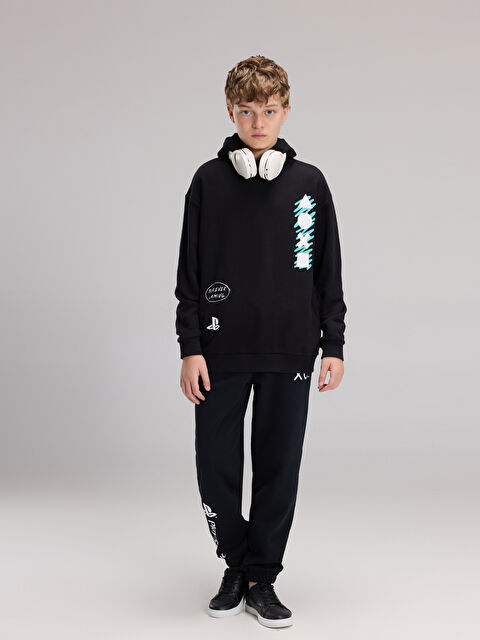 LCW Kids Kapüşonlu PlayStation Baskılı Erkek Çocuk Sweatshirt - W5EN32Z4-HNX