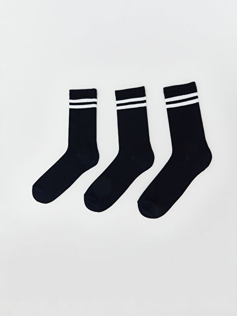 LCW ECO Çizgili Erkek Soket Çorap 3'lü - W5EO38Z8-JHE