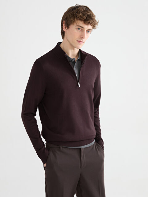 SOUTHBLUE Funnel Neck Men's Knitwear Sweater - W5EP57Z8-ZQP