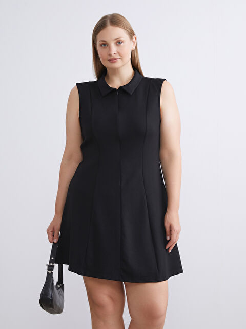 LCWAIKIKI Classic Polo Yaka A Kesim Mini Elbise - W5EQ44Z8-CVL