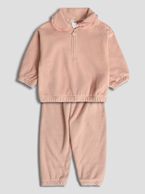 LCW baby Baby Girl PINK Tracksuit Set - W5ES44Z1-FHP