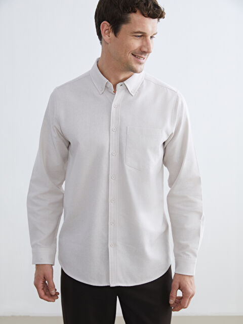 LCWAIKIKI Classic Мужчины Бежевый Рубашка - W5ES82Z8-L8Q