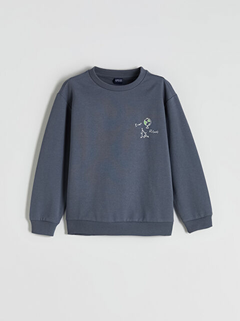 LCW ECO Bisiklet Yaka Erkek Çocuk Sweatshirt - W5ET88Z4-R17