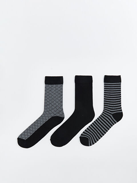LCW ECO Desenli Erkek Soket Çorap 3'lü - W5FA01Z8-CVL