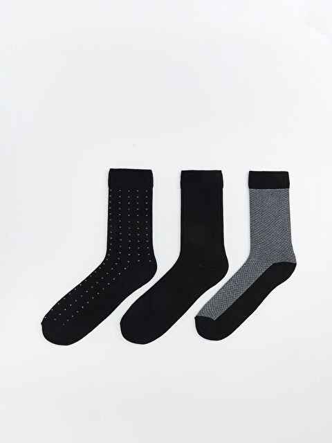 LCW ECO Desenli Erkek Soket Çorap 3'lü - W5FA01Z8-HUC