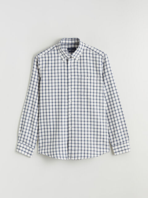 LCWAIKIKI Classic Regular Fit Ekose Gabardin Erkek Gömlek - W5FA29Z8-LKQ