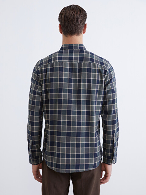 LCWAIKIKI Classic Long Sleeve Plaid Men's Shirt - W5FA42Z8-LME