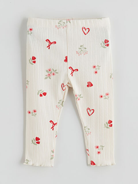 LCW baby Kız Bebek Desenli Tayt - W5FC34Z1-LRB