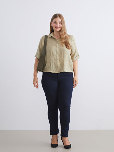 LCWAIKIKI Classic Dokulu Kadın Gömlek - W5FG28Z8-19R