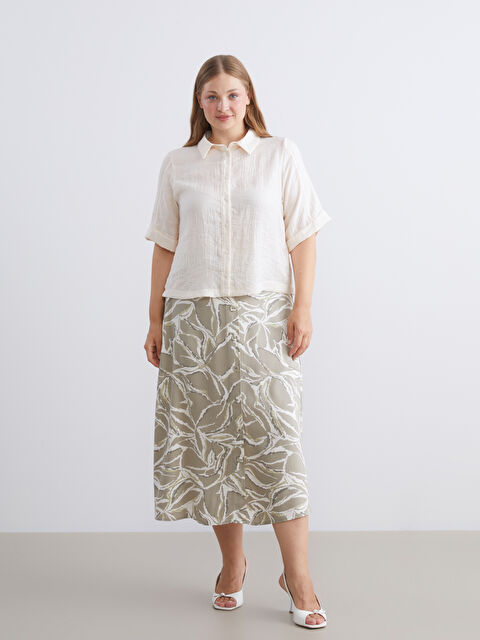 LCWAIKIKI Classic Dokulu Kadın Gömlek - W5FG28Z8-DEE