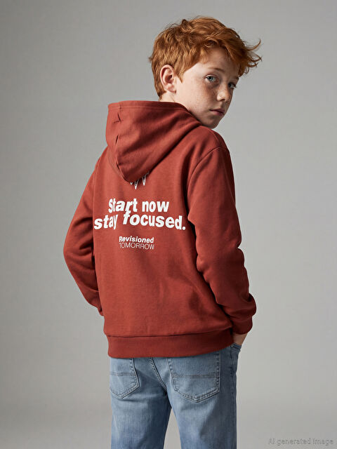 LCW Kids Hooded Boys' Thick Sweatshirt - W5FG81Z4-HMU