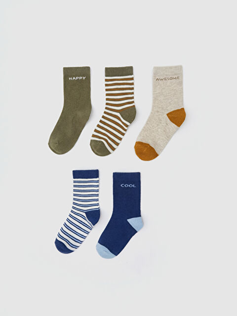 LCW baby Baby Boys' Ankle Socks 5 Pack - W5FH17Z1-GDK