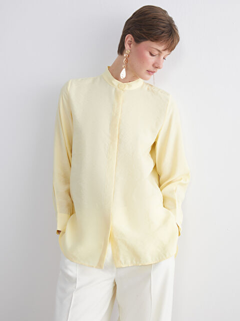 LCWAIKIKI Classic Oversize Modal Karışımlı Kadın Gömlek Tunik - W5FH87Z8-FSW