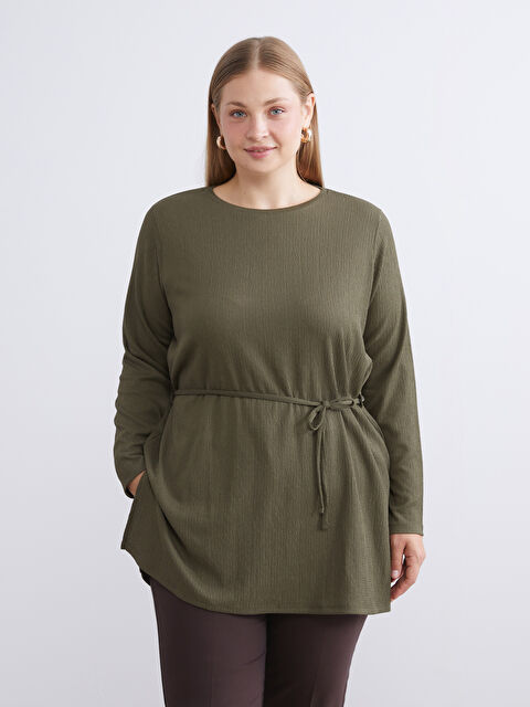 LCWAIKIKI Classic Bisiklet Yaka Kadın Tunik - W5FI57Z8-HCZ