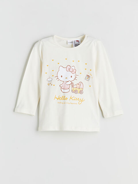 LCW Kids Hello Kitty Baskılı Kız Çocuk Pijama Üstü - W5FI99Z1-FRR