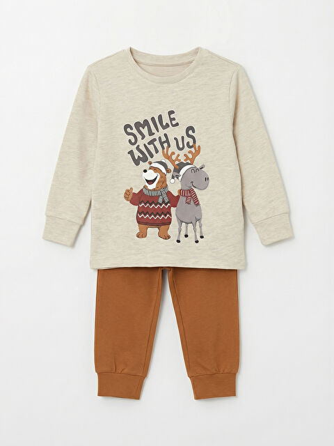 LC WAIKIKI Ensemble de pyjama BEIGE Garçon - W5FL24Z1-D2Y