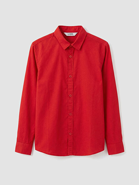 LCW Kids Gabardin Erkek Çocuk Gömlek - W5FL92Z4-HMW