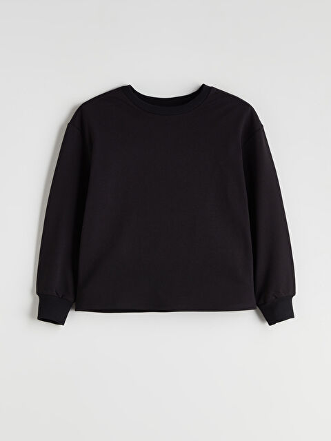 LCW ECO Bisiklet Yaka Kız Çocuk Sweatshirt - W5FO45Z4-CVL