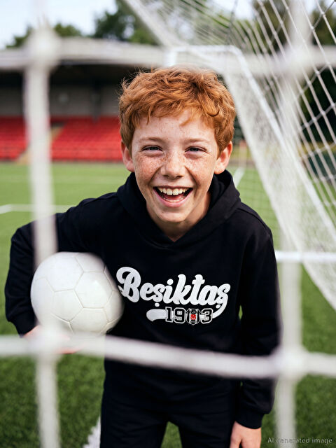 LCW Kids Beşiktaş Baskılı Erkek Çocuk Sweatshirt - W5FP56Z4-CVL