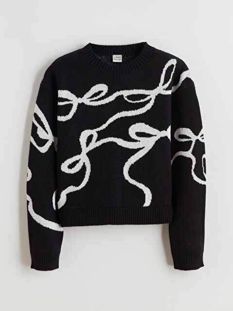 LCW Kids Girl BLACK Sweater - W5FQ23Z4-MHS