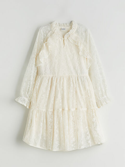 LCW Kids Girl ECRU Dress - W5FR27Z4-R9J