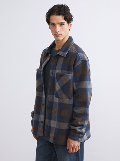 XSIDE Rahat Kalıp Ekose Erkek Gömlek Ceket - W5FR28Z8-LN6