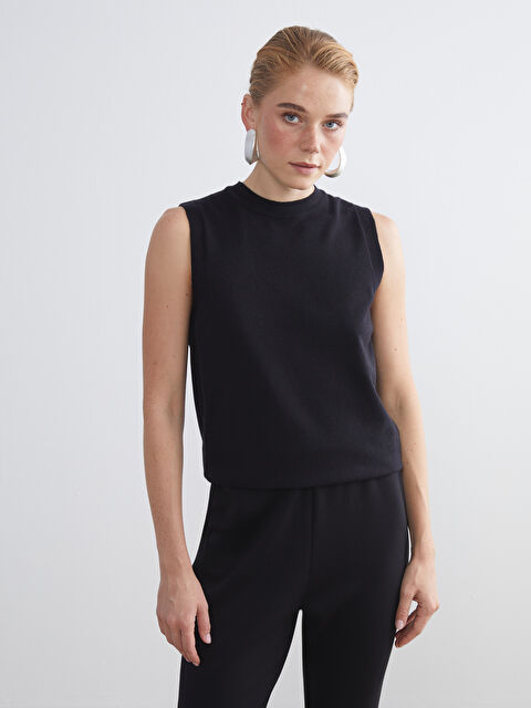 LCW Modest Bisiklet Yaka Kadın Triko Süveter - W5FS28Z8-CVL