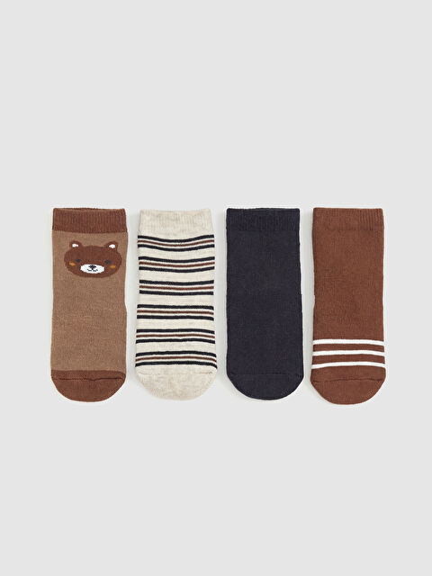 LCW baby Baby Boys' Terry Ankle Socks 4-packs - W5FV07Z1-DEA