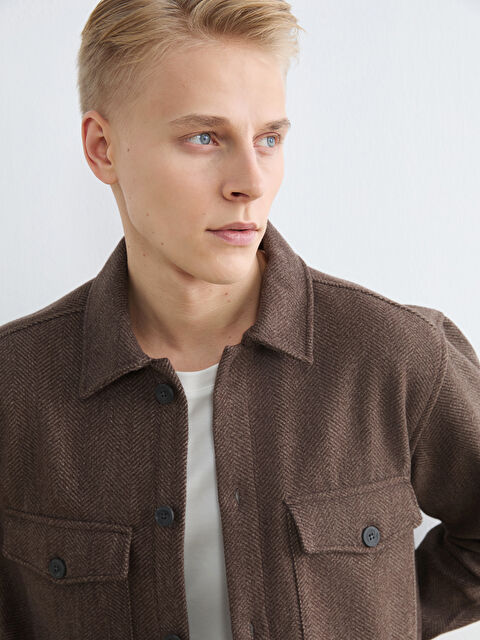 SOUTHBLUE Regular Fit Uzun Kollu Erkek Gömlek Ceket