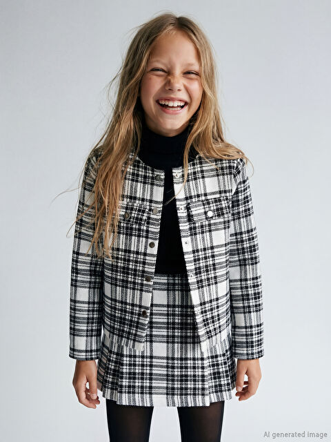 LCW Kids Ekose Kız Çocuk Tüvit Gömlek - W5G443Z4-SZ4