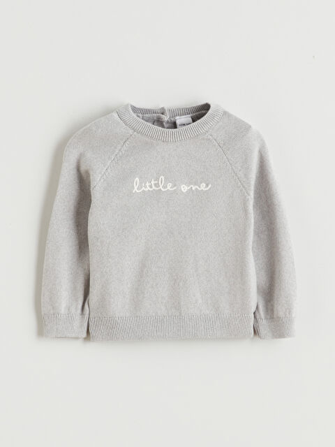 LCW baby Nakışlı Erkek Bebek Triko Kazak - W5G484Z1-CT3