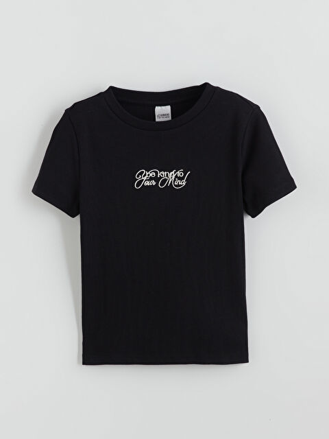 LCW Kids Girl BLACK T-Shirt - W5G493Z4-CVL