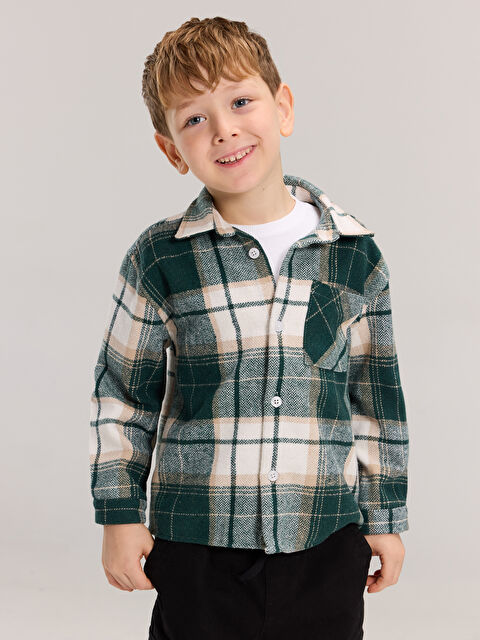 LCW Kids პლედის გრძელმკლავიანი ბიჭებისთვის პერანგი - W5G627Z1-LME