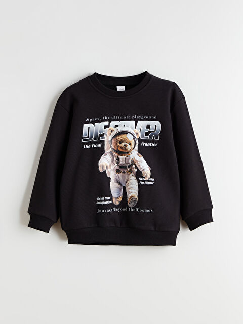 LCW Kids Regular Fit Baskılı Erkek Çocuk Sweatshirt - W5G679Z1-CVL