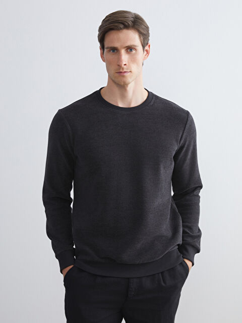 LC WAIKIKI Bisiklet Yaka Erkek Sweatshirt - W5G991Z8-ZCE