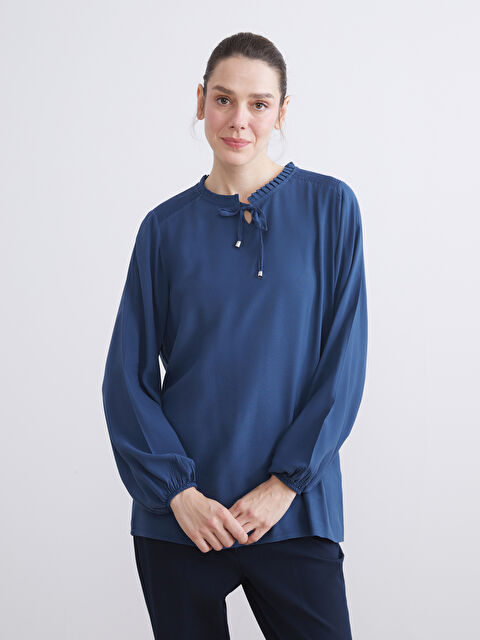 LCW Grace Fırfırlı Bağlamalı Yaka Bluz - W5GB71Z8-CTG